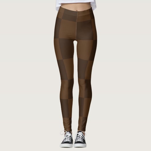 Warm Timeless Rich Brown and Dark Brown Earthy Leggings (Voorkant)