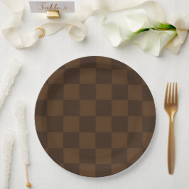 Warm Timetloos Rijk Bruin en Donkerbruin Aards  Papieren Bordje