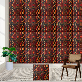 Warm Toned African Inspired Pattern Tegel Tegeltje