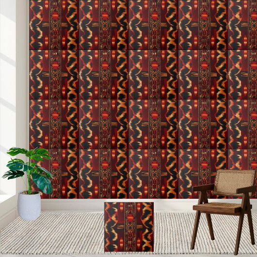 Warm Toned African Inspired Pattern Tegel Tegeltje