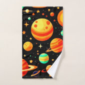 Warm-Toned Cosmic Cartoon Art Bad Handdoek (Handdoek)