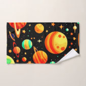 Warm-Toned Cosmic Cartoon Art Bad Handdoek (Handdoek)