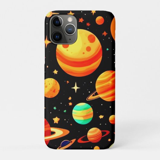 Warm-Toned Cosmic Cartoon Art Case-Mate iPhone Case (Achterkant)