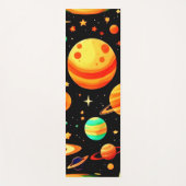Warm-Toned Cosmic Cartoon Art Yogamat (Voorkant)