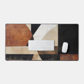 Warm-Toned geometrisch ontwerp voor rustieke stijl Bureaumat (Keyboard & Muis)