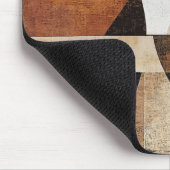 Warm-Toned geometrisch ontwerp voor rustieke stijl Muismat (Hoek)