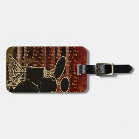 Warm Tones Drums ID280 Bagagelabel (Voorkant horizontaal)