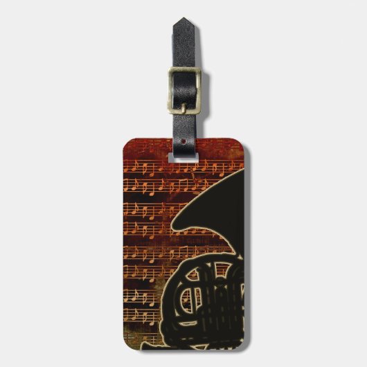 Warm Tones Franse Hoorn ID280 Bagagelabel (Voorkant verticaal)