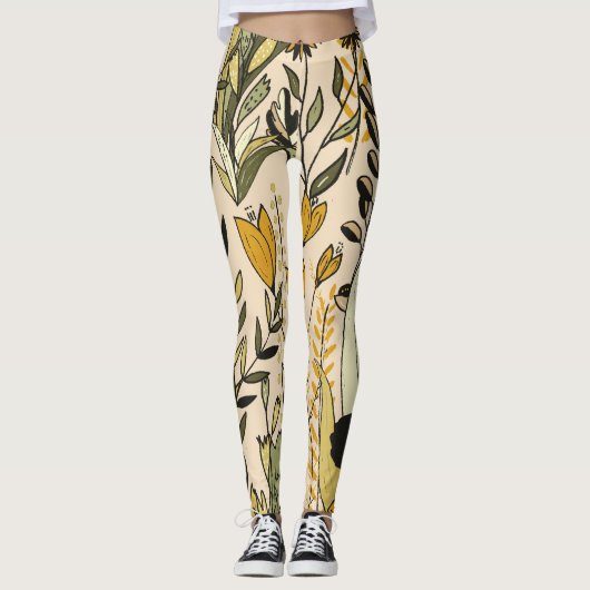 Warm Tones Garden Leggings (Voorkant)