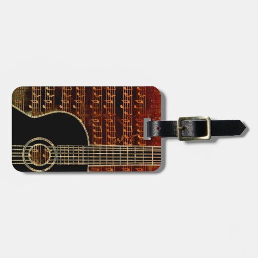 Warm Tones Guitar ID280 Bagagelabel (Voorkant horizontaal)