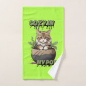 Warm Tones Kitten Pot Delight Bad Handdoek (Handdoek)