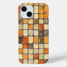 Warm Tones Retro Mozaïek Hoesje