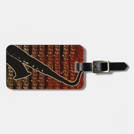 Warm Tones Saxofoon ID280 Bagagelabel (Voorkant horizontaal)