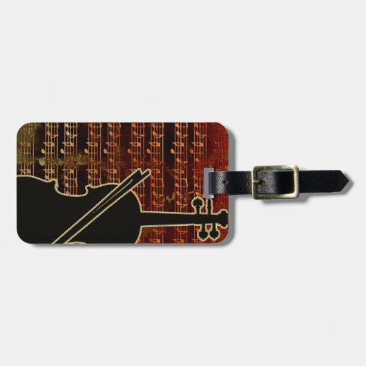 Warm Tones Violin ID280 Bagagelabel (Voorkant horizontaal)