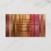 Warm Tones Waterverf Stripes Visitekaartje (Achterkant)