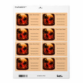Warm Topical Sunset and Palm Trees Adress Label (Full Sheet)