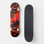 Warm Topical Sunset and Palm Trees skateboard (Voorkant)