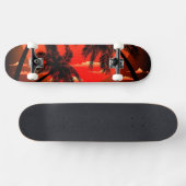 Warm Topical Sunset and Palm Trees skateboard (Horizontaal)