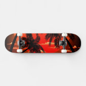 Warm Topical Sunset and Palm Trees skateboard (Horizontaal)