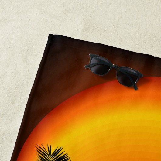 Warm Topical Sunset and Palm Trees Strandlaken (In situ)