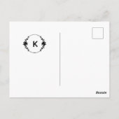 Warm Tulips en Butterfly Quote, aangepast monogram Briefkaart (Achterkant)