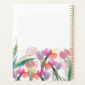 Warm Tulips en Butterfly Quote, aangepast monogram Planner (Achterkant)