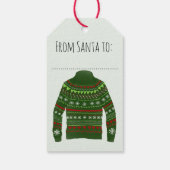 Warm Ugly kerstSweater Gift Labels Cadeaulabel (Achterkant)