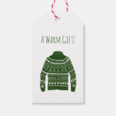 Warm Ugly kerstSweater Gift Labels Cadeaulabel (Voorkant)