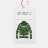 Warm Ugly kerstSweater Gift Labels Cadeaulabel (Achterkant)