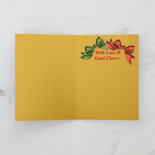 Warm uitnodigend kaarslicht en bloemen gepersonali feestdagen kaart (Binnen)