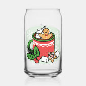 Warm Up Met Sneeuw Herfst Cacao Oproepen - Winter  Blikvorm Glas (Achterkant)