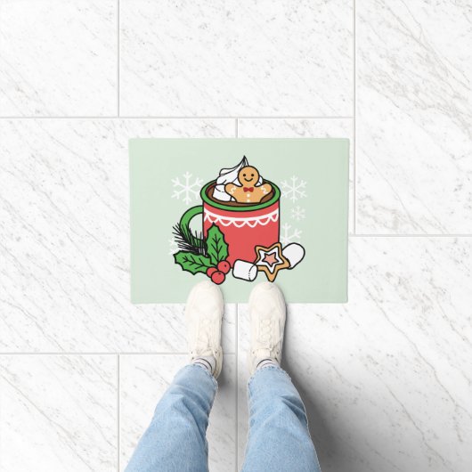 Warm Up Met Sneeuw Herfst Cacao Oproepen - Winter Deurmat (Binnen)