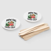 Warm Up Met Sneeuw Herfst Cacao Oproepen - Winter  Handwaaier (Niet-gemonteerd)