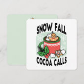 Warm Up Met Sneeuw Herfst Cacao Oproepen - Winter Kaart (Voorkant / Achterkant)