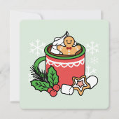 Warm Up Met Sneeuw Herfst Cacao Oproepen - Winter Kaart (Voorkant)