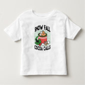 Warm Up Met Sneeuw Herfst Cacao Oproepen - Winter  Kinder Shirts (Voorkant)