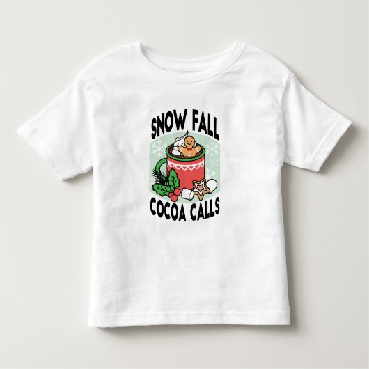Warm Up Met Sneeuw Herfst Cacao Oproepen - Winter  Kinder Shirts (Voorkant)