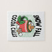 Warm Up Met Sneeuw Herfst Cacao Oproepen - Winter Legpuzzel (Horizontaal)