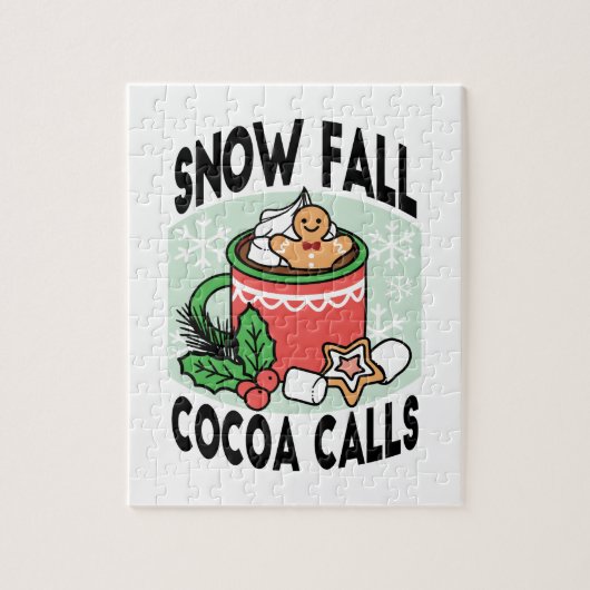 Warm Up Met Sneeuw Herfst Cacao Oproepen - Winter Legpuzzel (Verticaal)