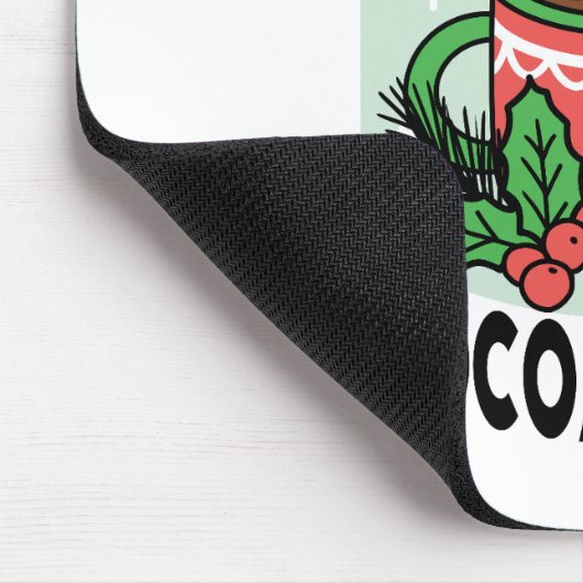 Warm Up Met Sneeuw Herfst Cacao Oproepen - Winter  Muismat (Hoek)