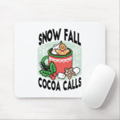 Warm Up Met Sneeuw Herfst Cacao Oproepen - Winter  Muismat (Met muis)