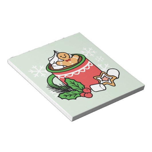 Warm Up Met Sneeuw Herfst Cacao Oproepen - Winter Notitieblok (Schuin)