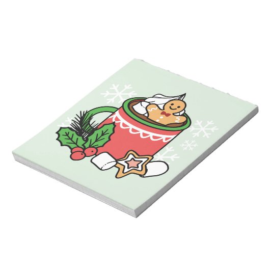 Warm Up Met Sneeuw Herfst Cacao Oproepen - Winter Notitieblok (Linkerzijde)