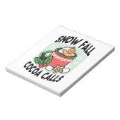 Warm Up Met Sneeuw Herfst Cacao Oproepen - Winter Notitieblok (Linkerzijde)