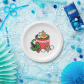 Warm Up Met Sneeuw Herfst Cacao Oproepen - Winter  Papieren Bordje (Feest)