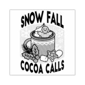 Warm Up Met Sneeuw Herfst Cacao Oproepen - Winter  Rubberstempel (Afrduk)