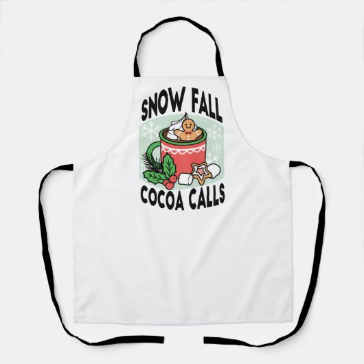 Warm Up Met Sneeuw Herfst Cacao Oproepen - Winter Schort (Voorkant)