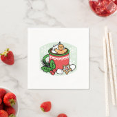 Warm Up Met Sneeuw Herfst Cacao Oproepen - Winter  Servet (Insitu)