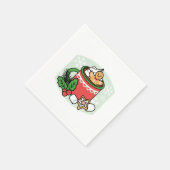 Warm Up Met Sneeuw Herfst Cacao Oproepen - Winter  Servet (Hoek)