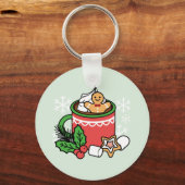 Warm Up Met Sneeuw Herfst Cacao Oproepen - Winter Sleutelhanger (Voorkant)
